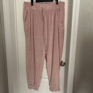Victoria's Secret Dusty Rose Velour Joggers